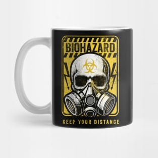 Biohazard Sign Keep Your Distance Mug